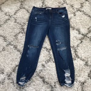 Dark Blue Ripped Cello Jeans